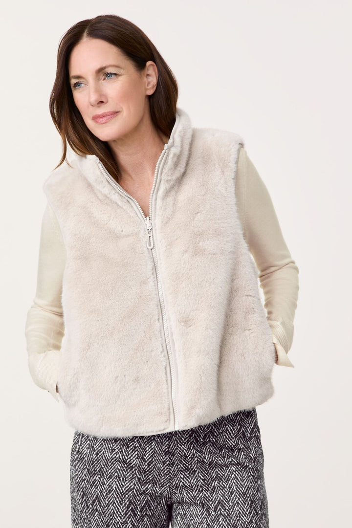 Gerry Weber Beige Cosy Reversible Gilet 440033