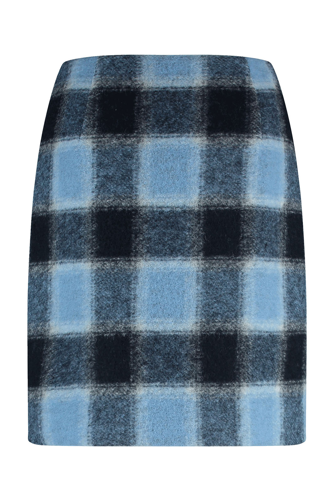 Gerry Weber Sky Blue Check Short Skirt 311020 - Experience Boutique