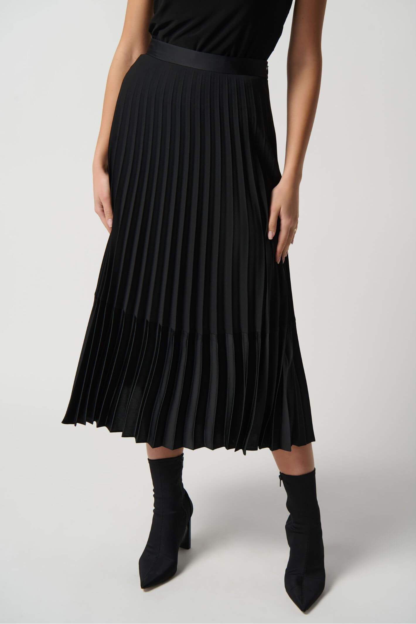 Long pleated shop a line skirt