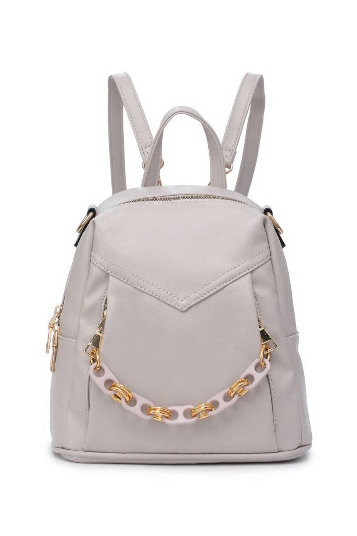 Light Grey Small 2-In-1 Backpack Crossbody Bag – Experience Boutique