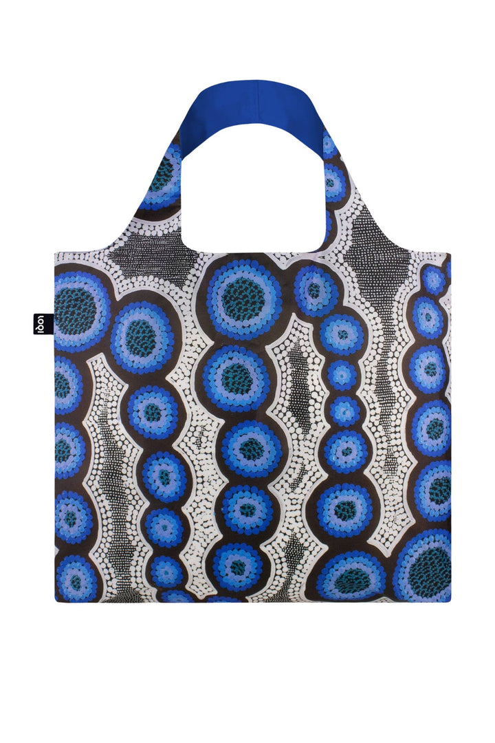 Loqi Blue Kirsten Nangala Egan Water Dreaming Recycled Tote Bag