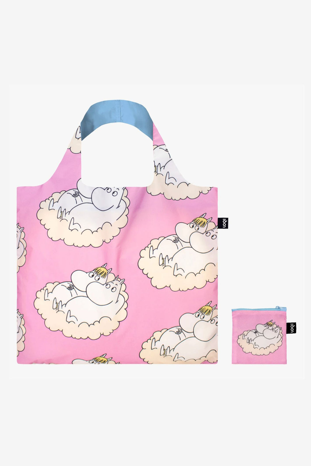 Loqi Pink Moomin Cloud Recycled Tote Bag