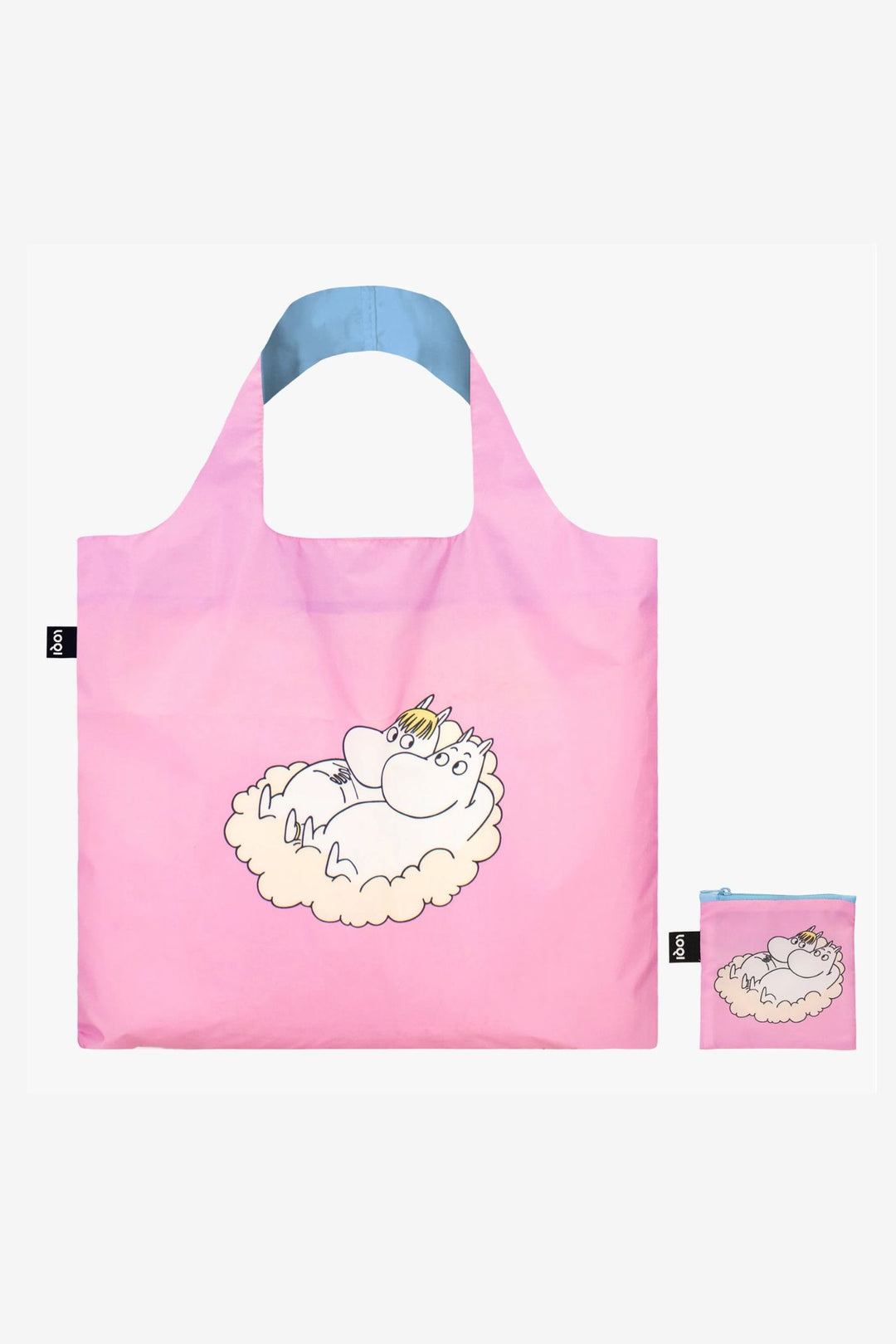 Loqi Pink Moomin Cloud Recycled Tote Bag