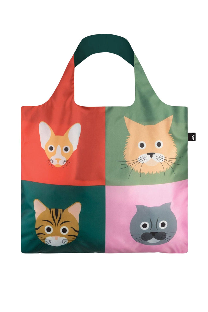 Loqi Stephen Cheetham Cats Recycled Tote Bag