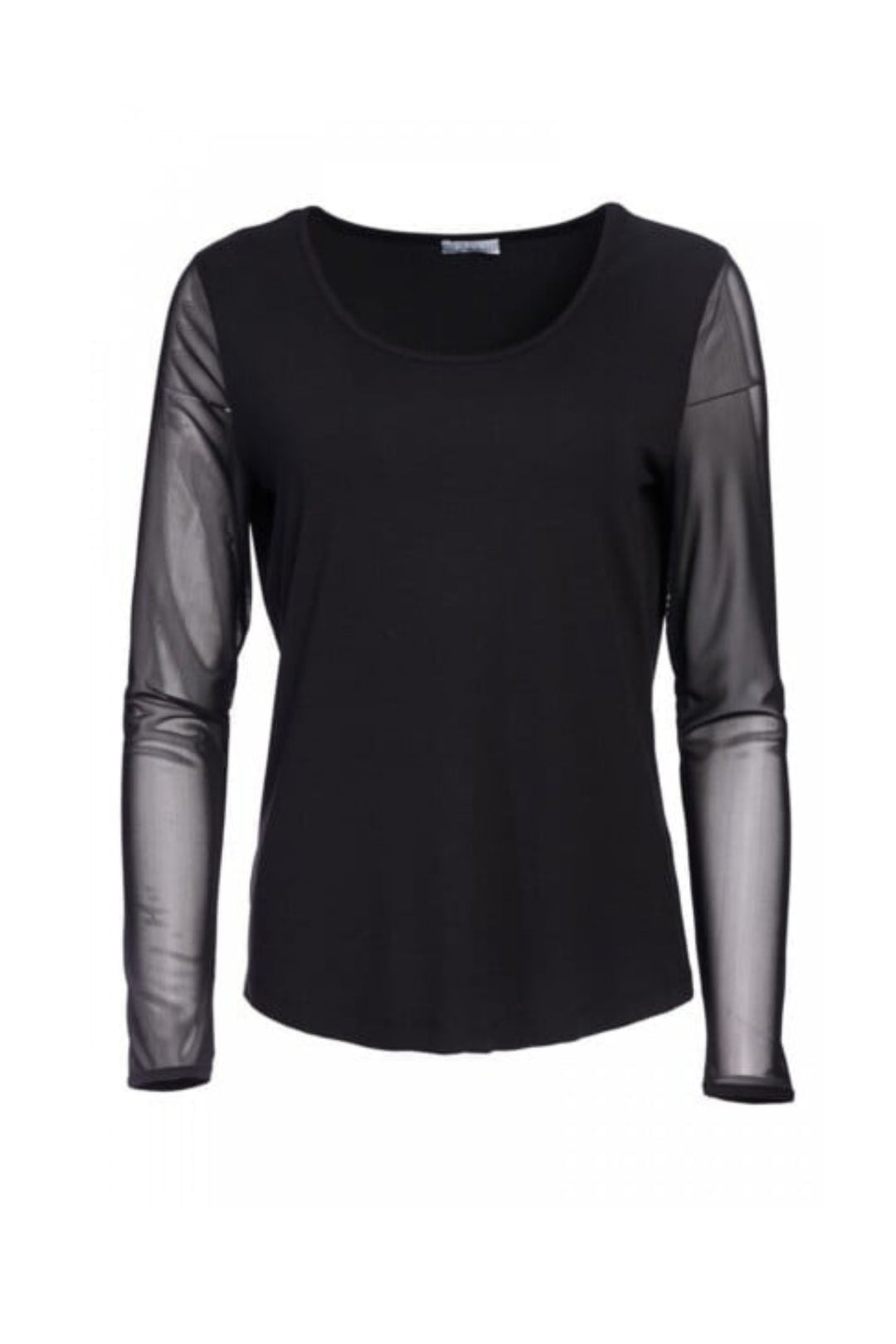 Naya NAW23 106 Black Mesh Sleeve Top