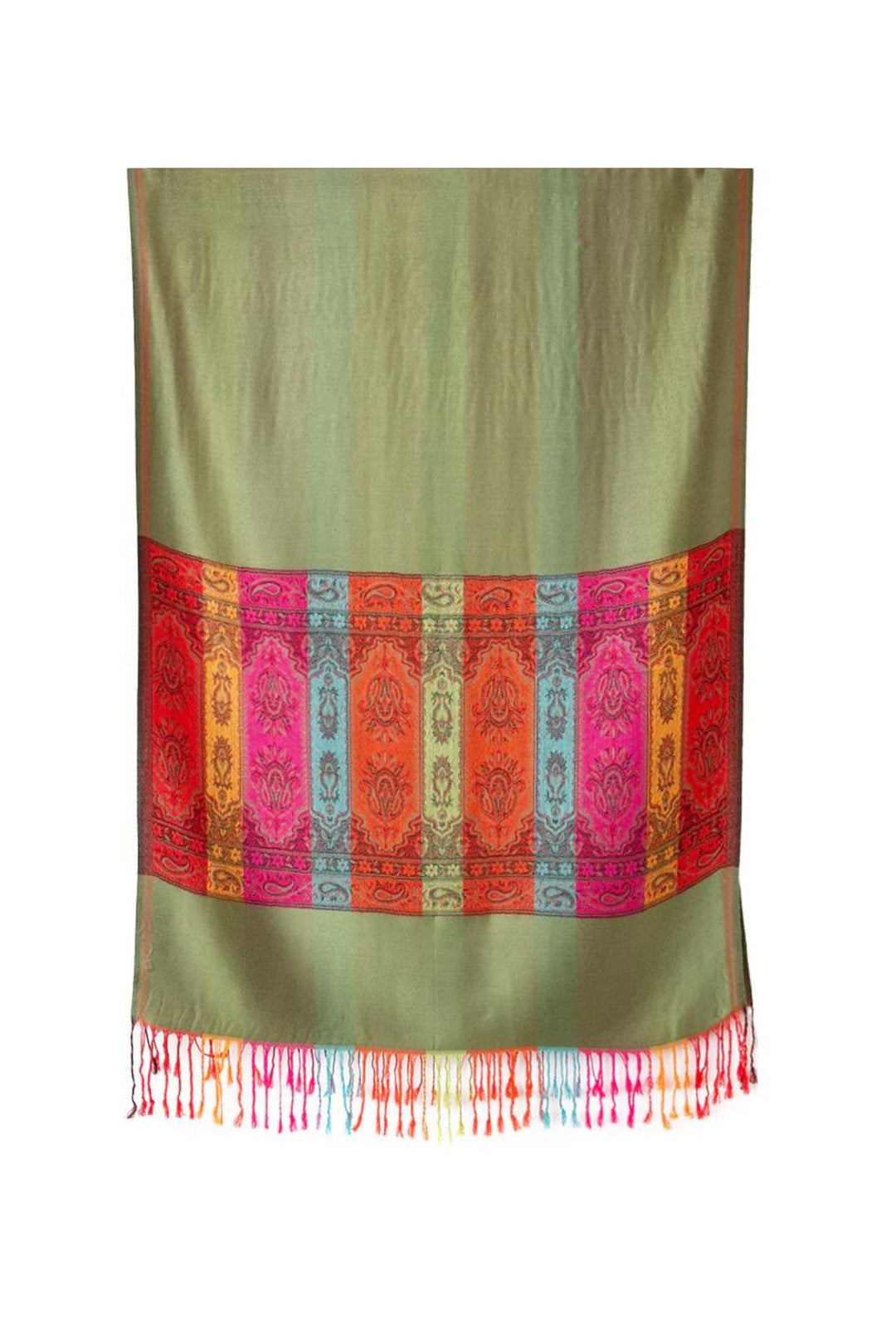 Olive Green Silky Seville Pashmina