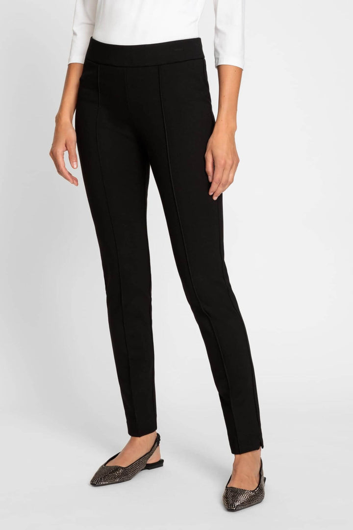 Olsen 14002130 7/8th Black Pia Stretch Jersey Trousers