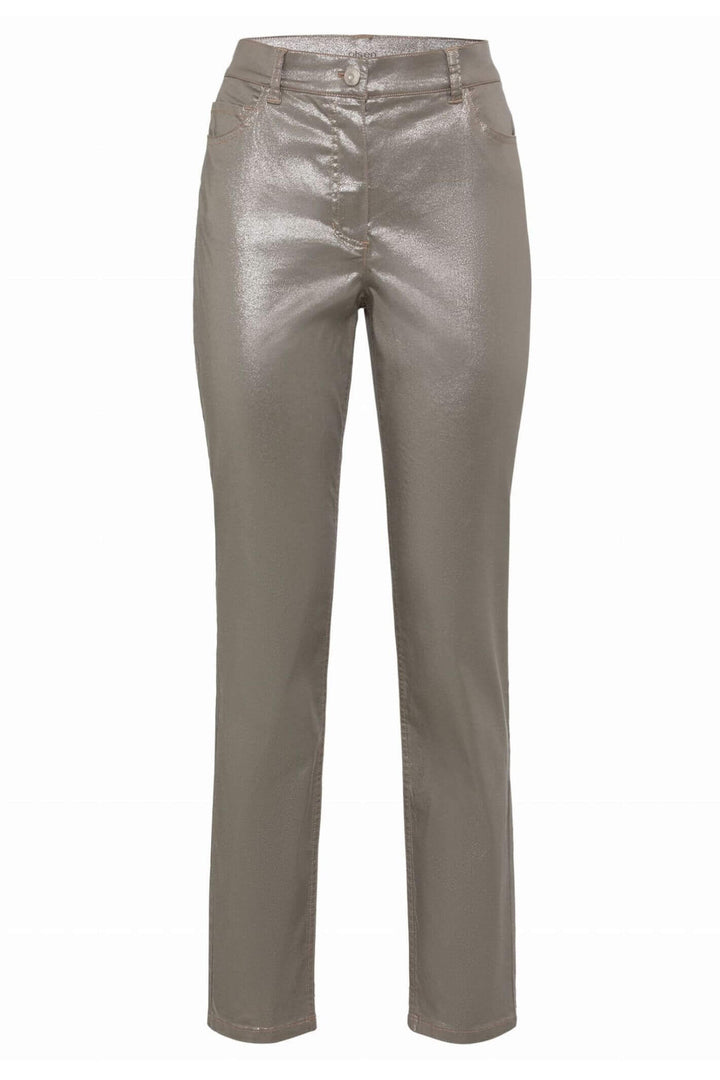 Olsen 14002133 Champagne Metallic Mona Slim Trousers