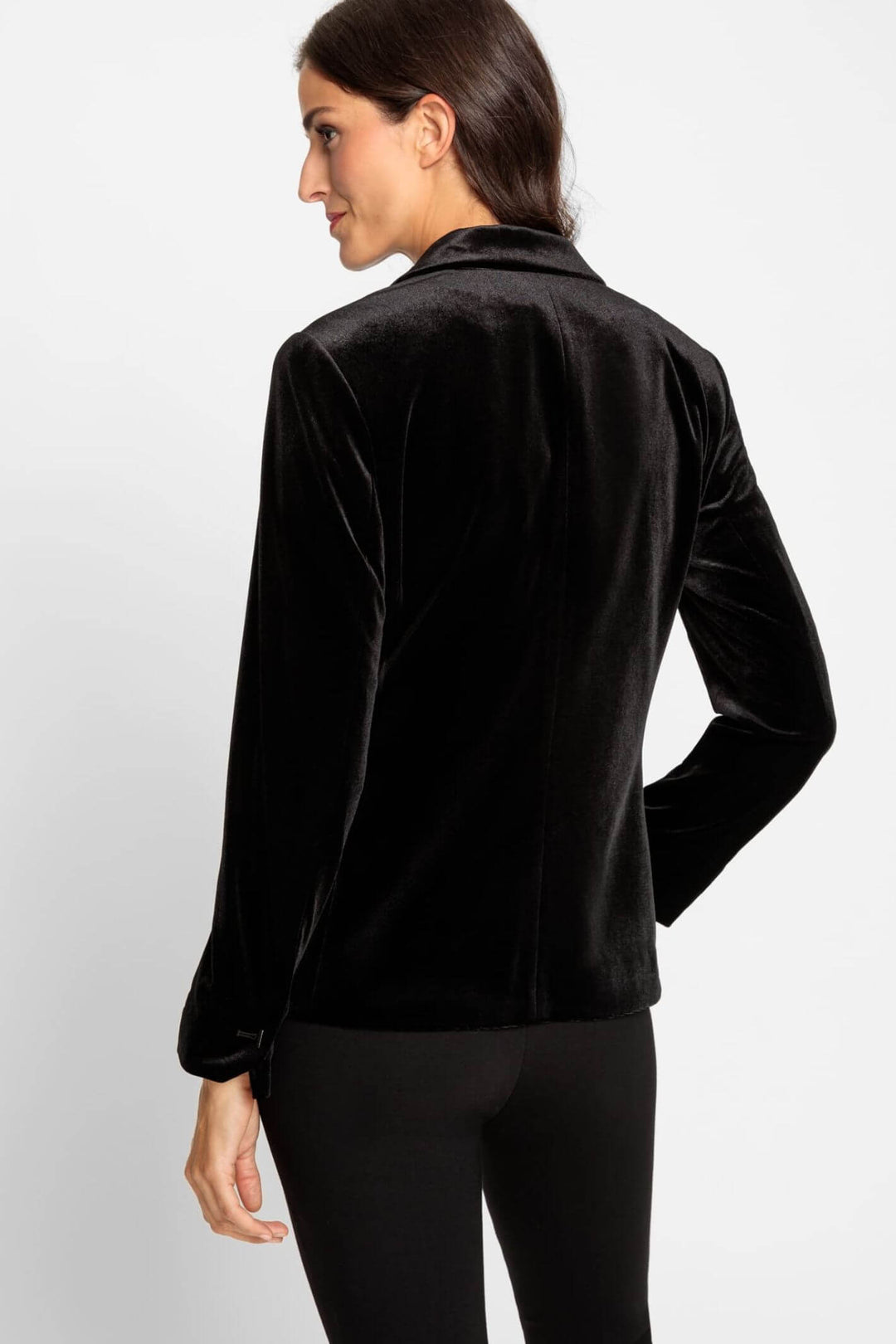 Olsen 15001390 Black Velour Tailored Blazer