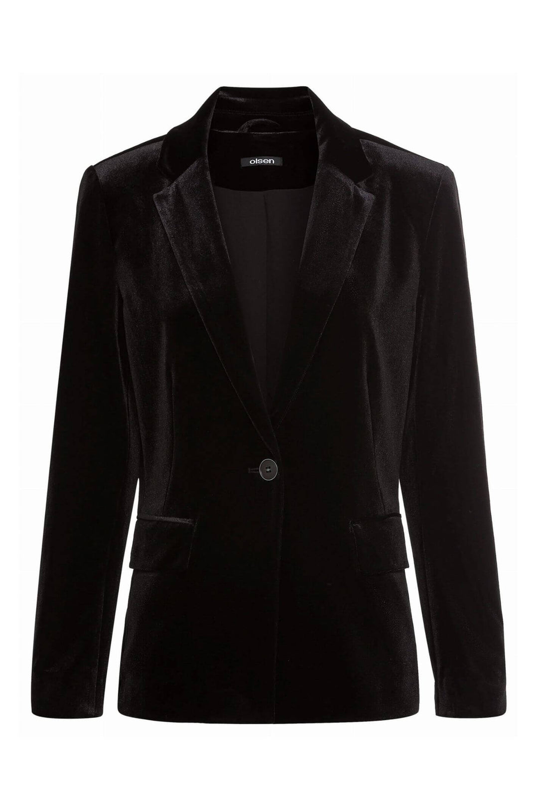 Olsen 15001390 Black Velour Tailored Blazer