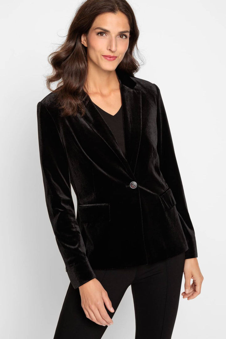 Olsen 15001390 Black Velour Tailored Blazer