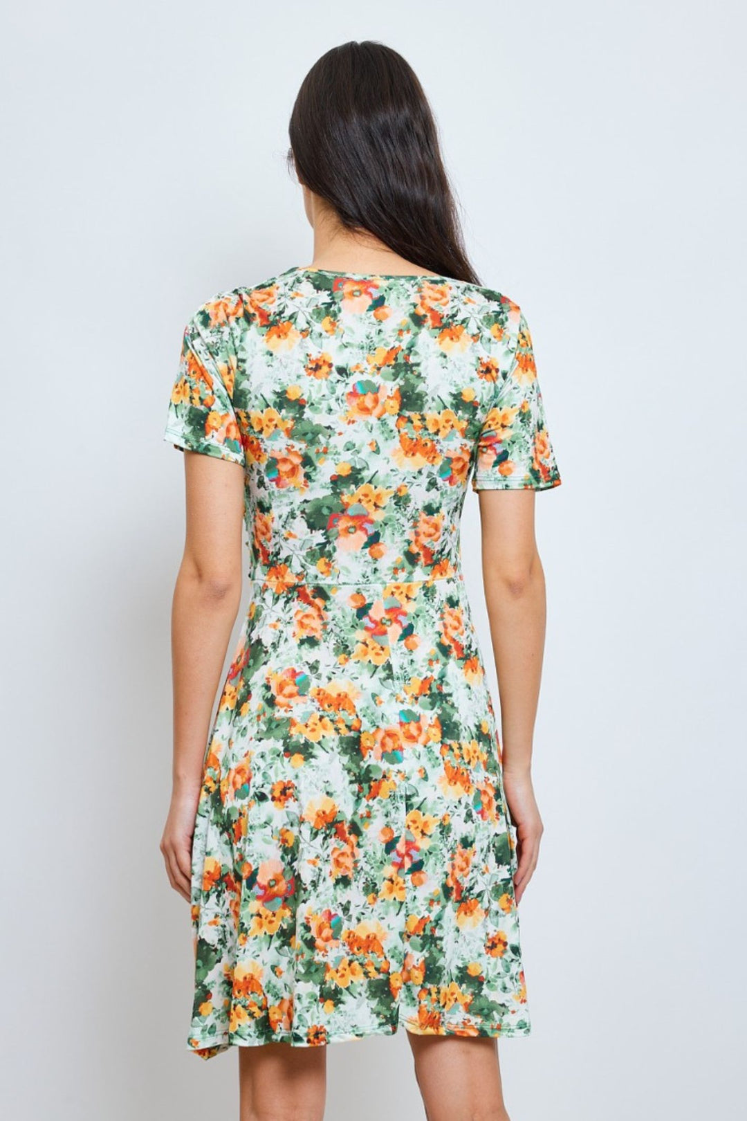 Orange Rose Floral Emma Dress