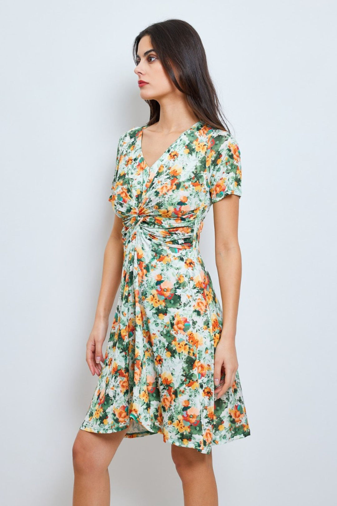 Orange Rose Floral Emma Dress