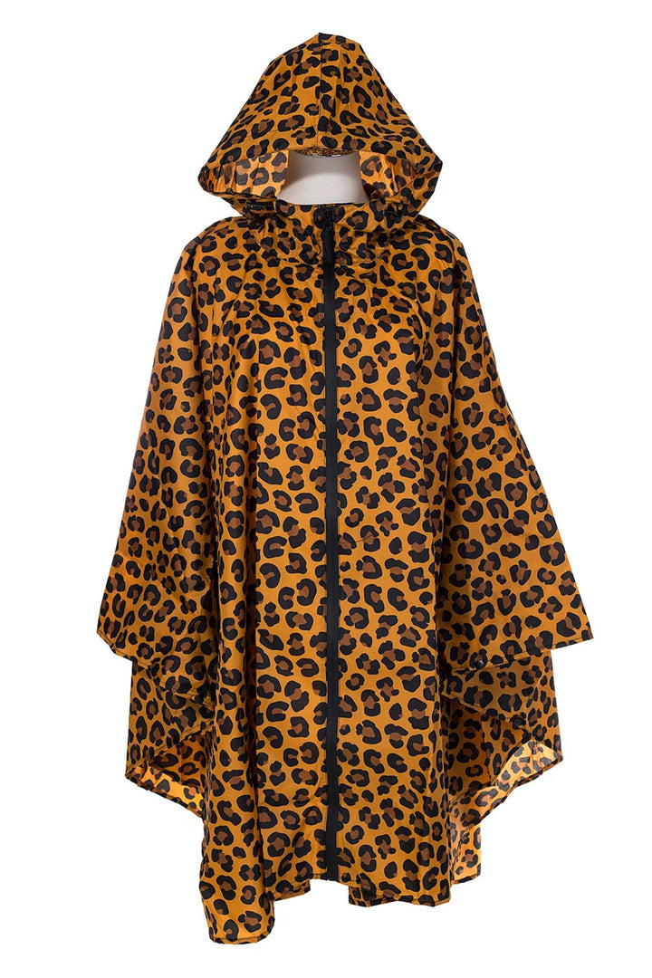 Park Lane Leopard Print Waterproof Poncho Pack-a-mac