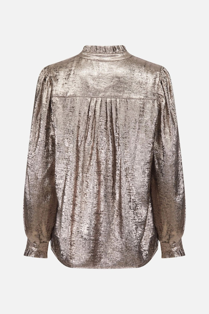 Nooki Sylvia Metallic Gold Lame Blouse  - All That Glitters Collection