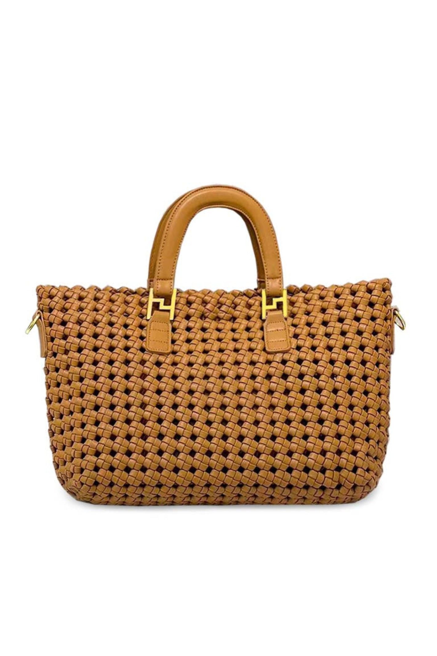 Tan woven bag on sale