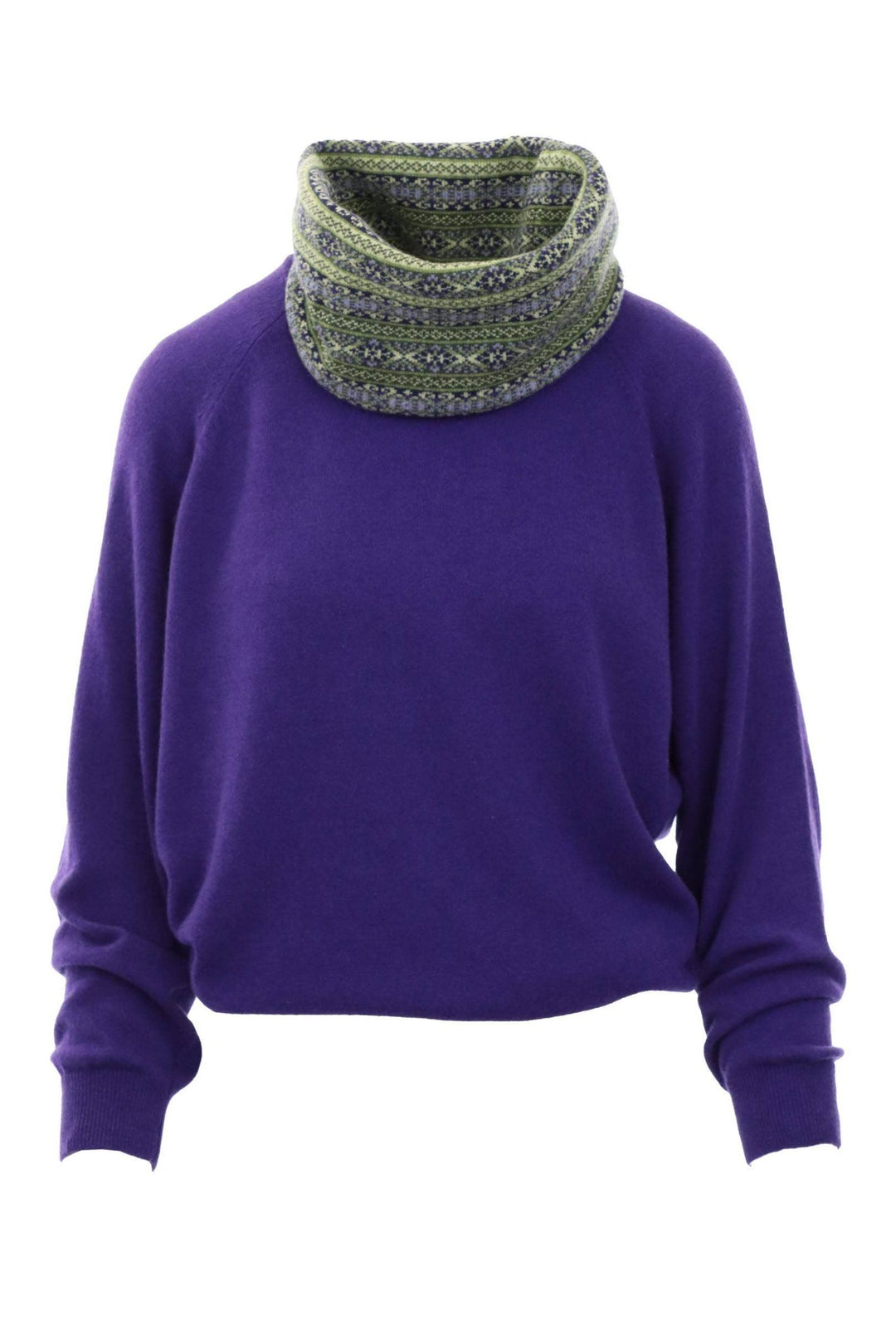 Ultraviolet Purple Cashmere Blend Raglan Sleeve Jumper