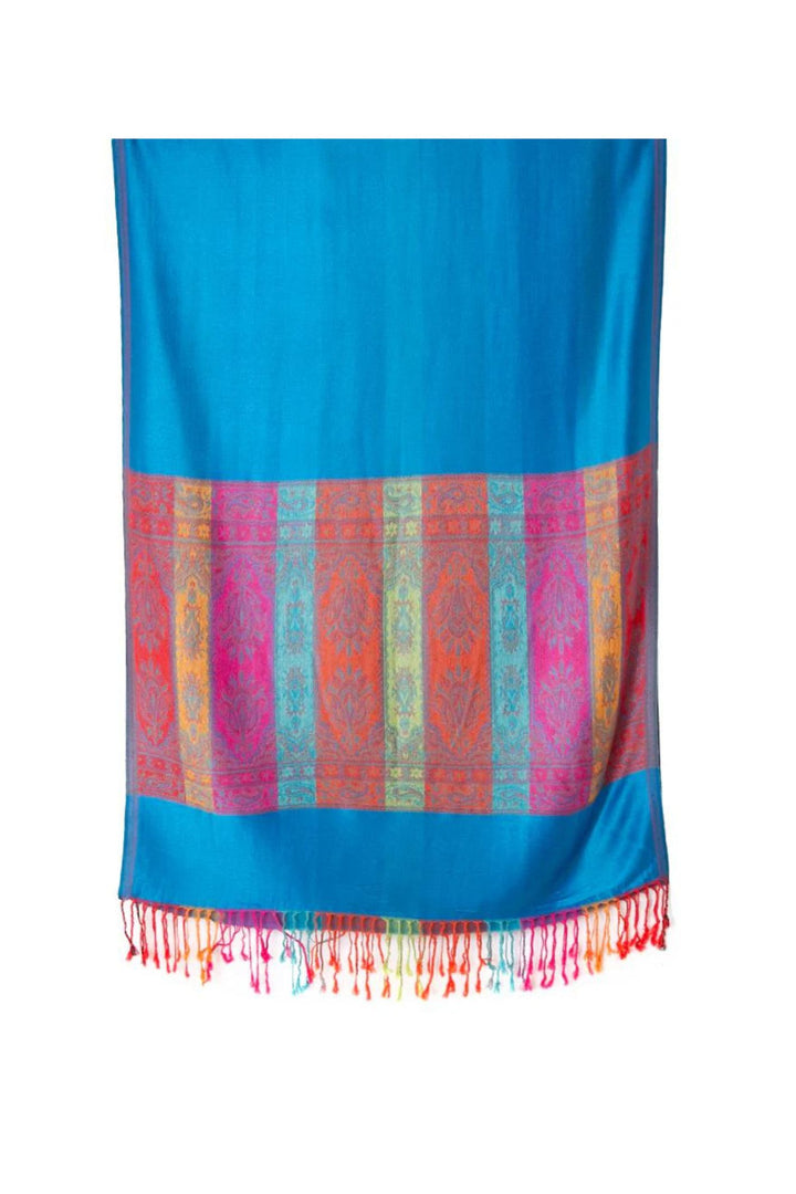 Vibrant Blue Silky Seville Pashmina