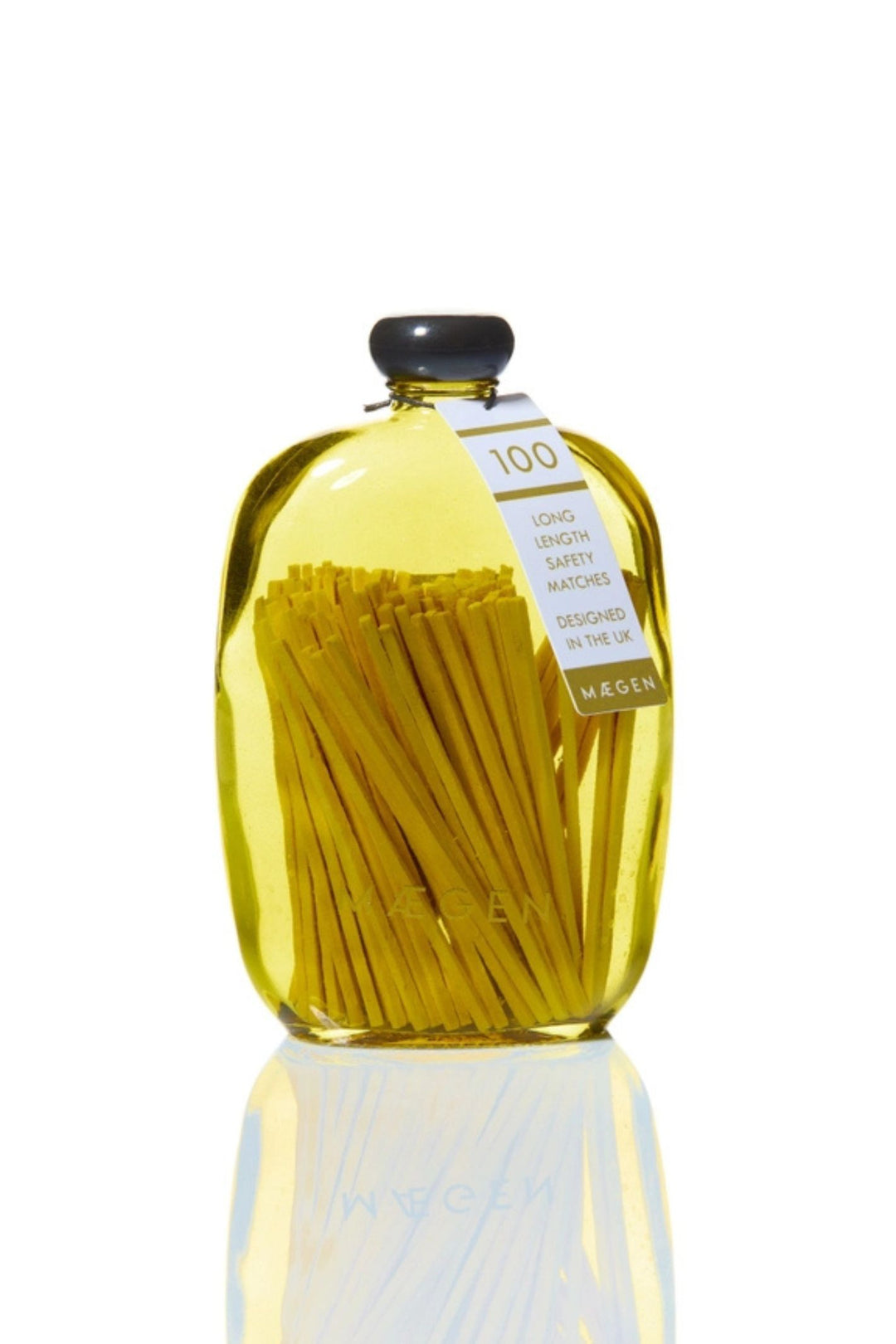 Yellow Matches In Bubble Glass Bottle