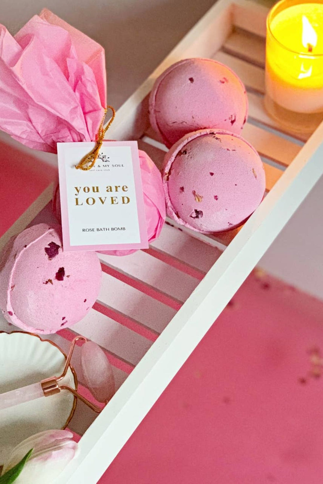 You Are Loved - Self-love Rose Bath Bomb