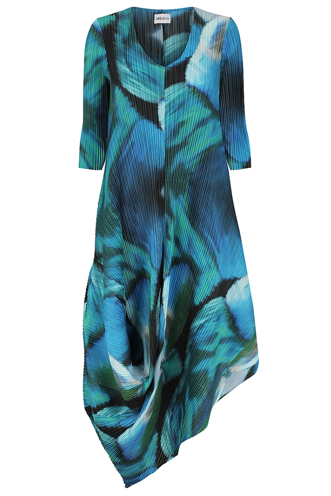 Alquema AD1068 Draper Aqua Bows Dress - Experience Boutique