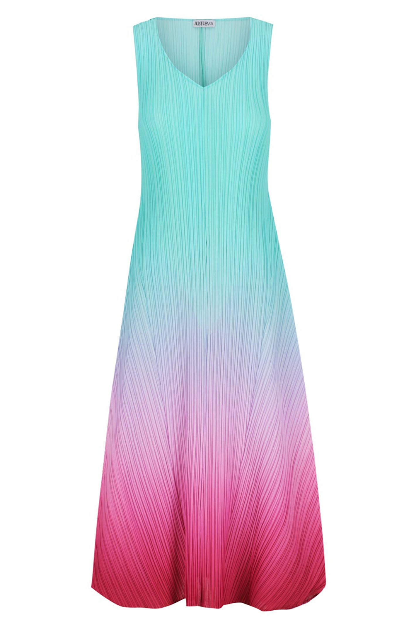 Alquema AD1072L Estrella Blue Pink Calypso Dress – Experience Boutique