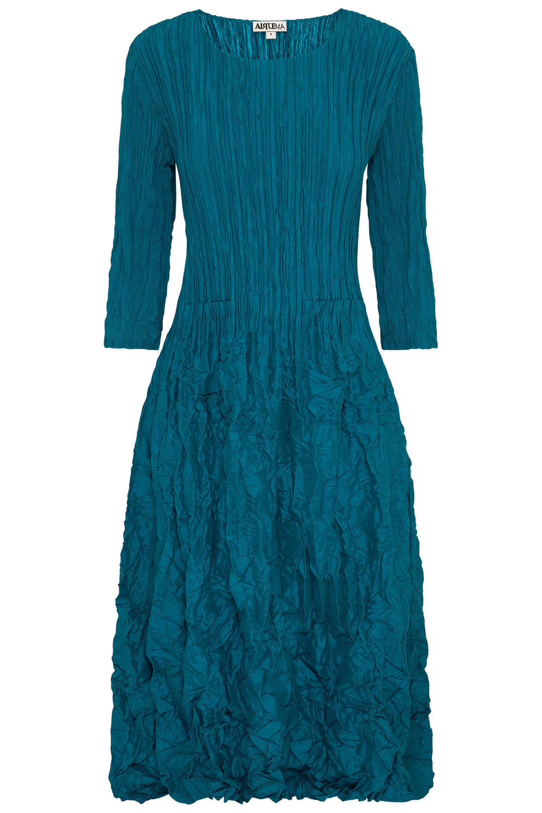 Alquema ADC544 34 Sleeve Peacock Smash Dress - Experience Boutique