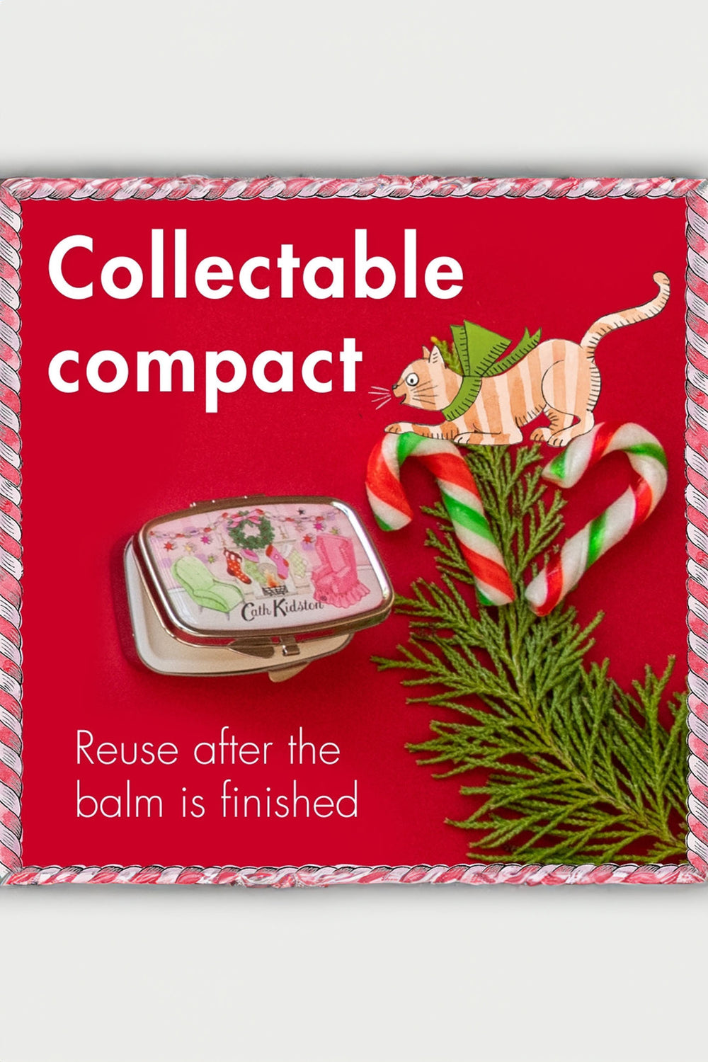 Cath Kidston A Doll's House Mirror Compact Eggnog Lip Balm - Experience Boutique