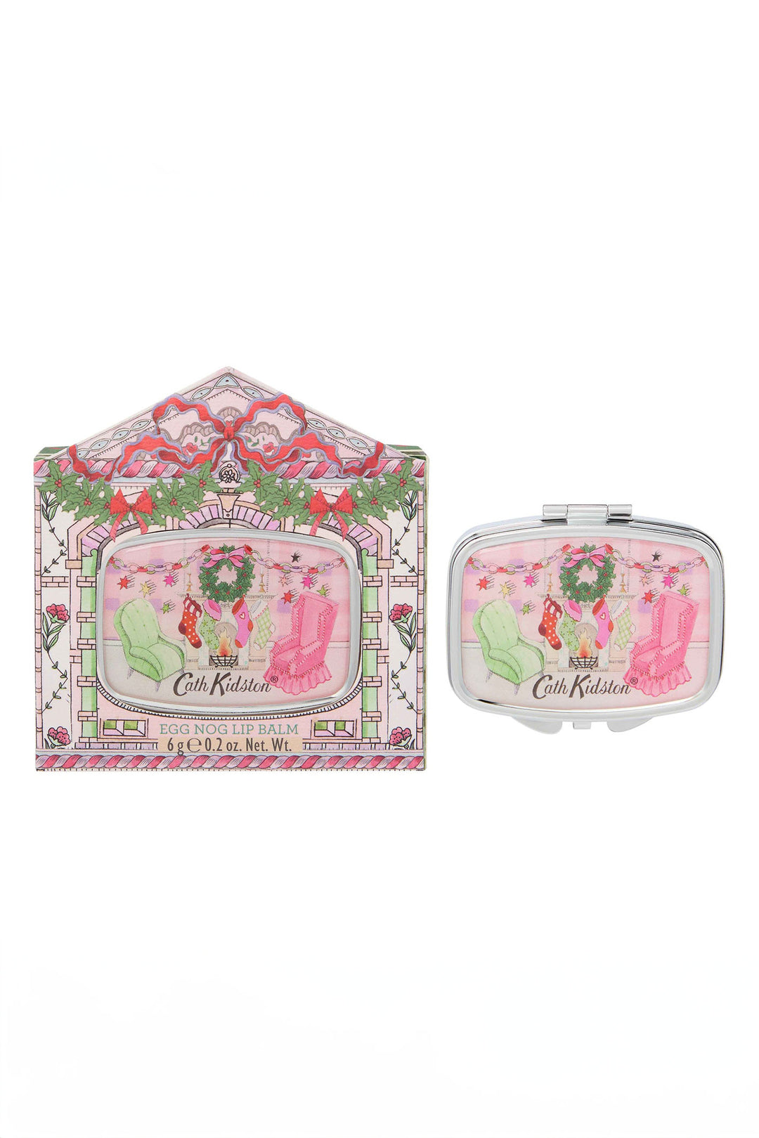 Cath Kidston A Doll's House Mirror Compact Eggnog Lip Balm - Experience Boutique