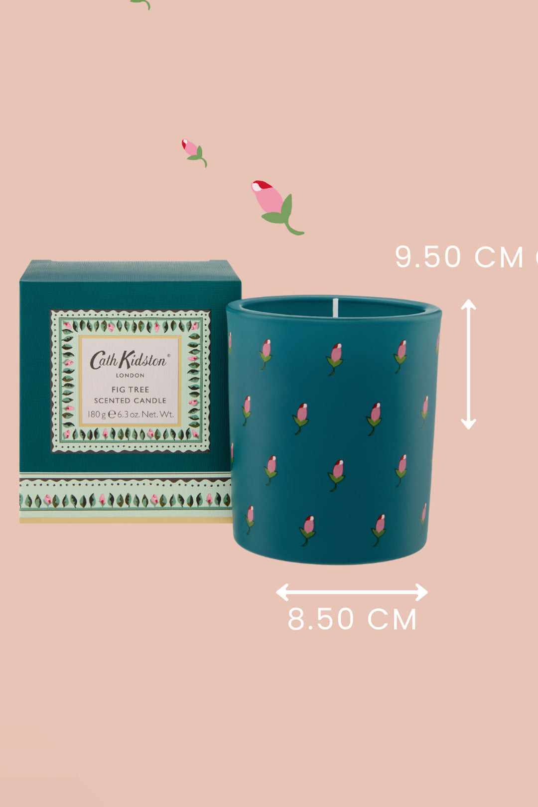 Cath Kidston Home Fragrance Fig Tree Dark Green Glass Candle - Experience Boutique