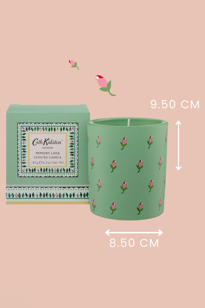 Cath Kidston Home Fragrance Light Green Memory Lane Glass Candle - Experience Boutique