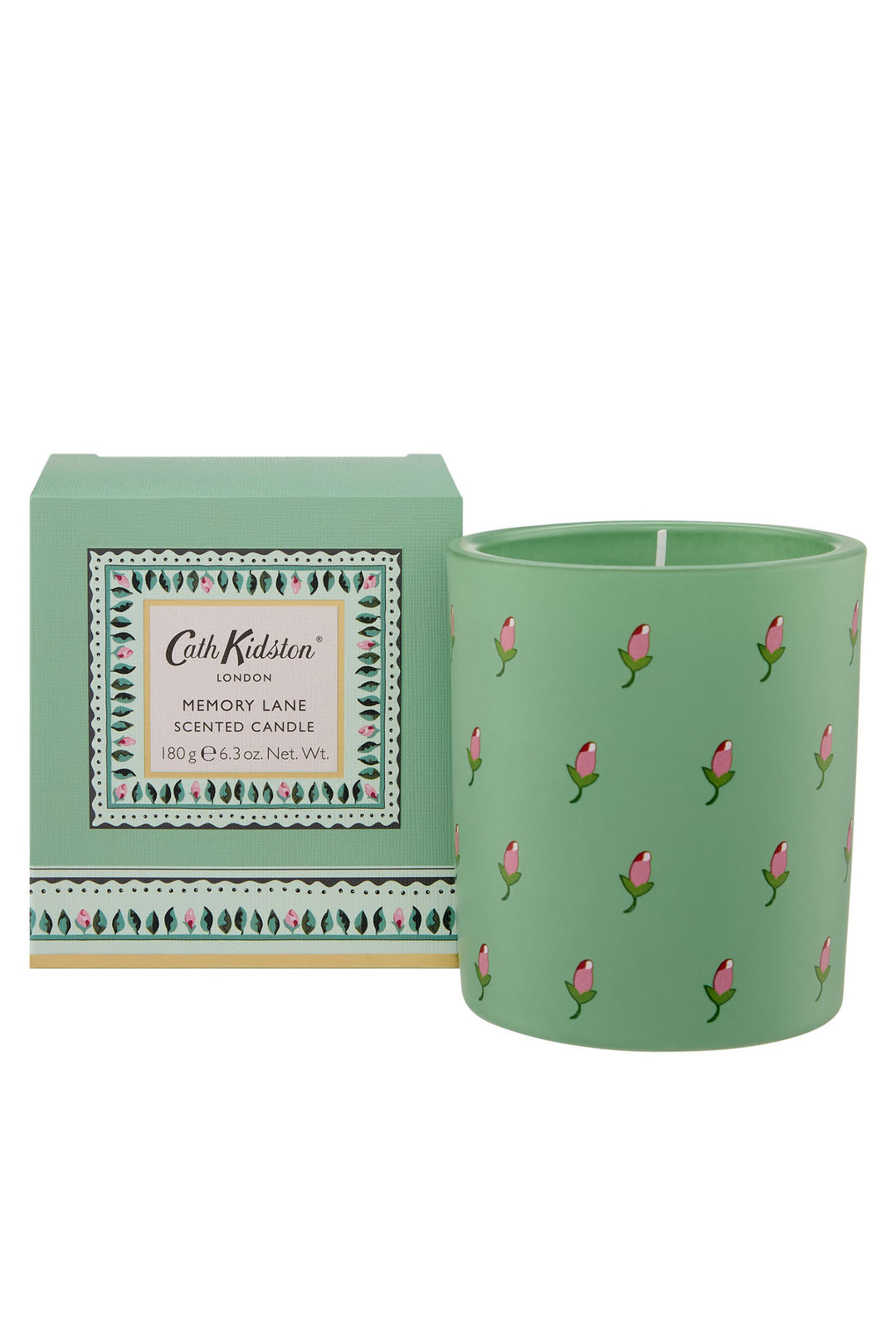 Cath Kidston Home Fragrance Light Green Memory Lane Glass Candle - Experience Boutique