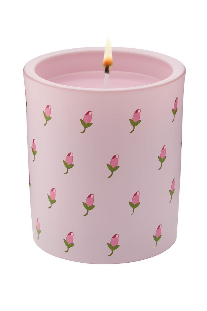 Cath Kidston Home Fragrance Pink Coming Up Roses Glass Candle - Experience Boutique