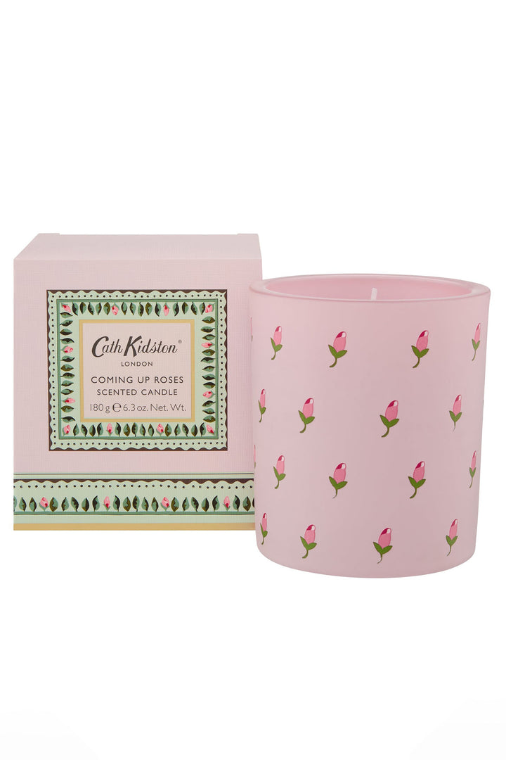 Cath Kidston Home Fragrance Pink Coming Up Roses Glass Candle - Experience Boutique