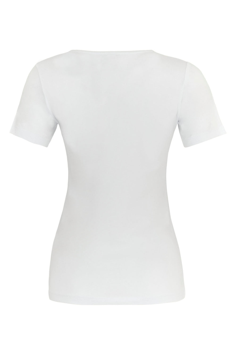 Dolcezza 24501 White V-Neck T-Shirt - Experience Boutique