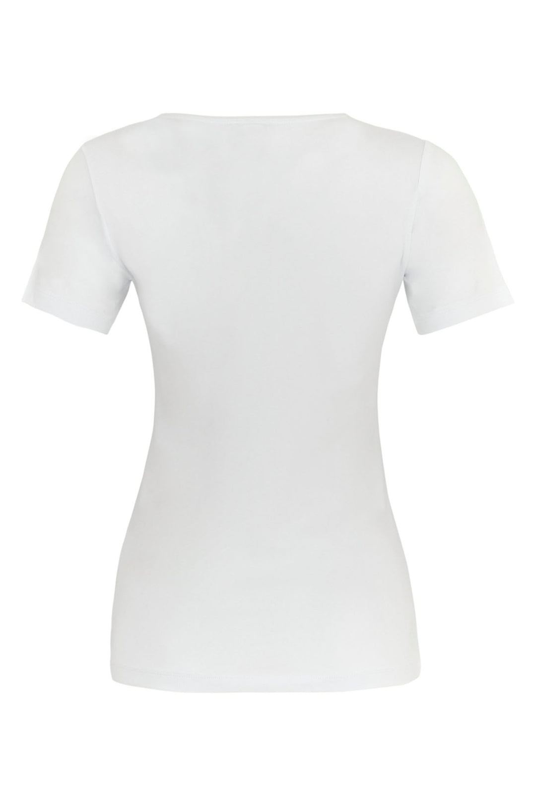 Dolcezza 24501 White V-Neck T-Shirt - Experience Boutique