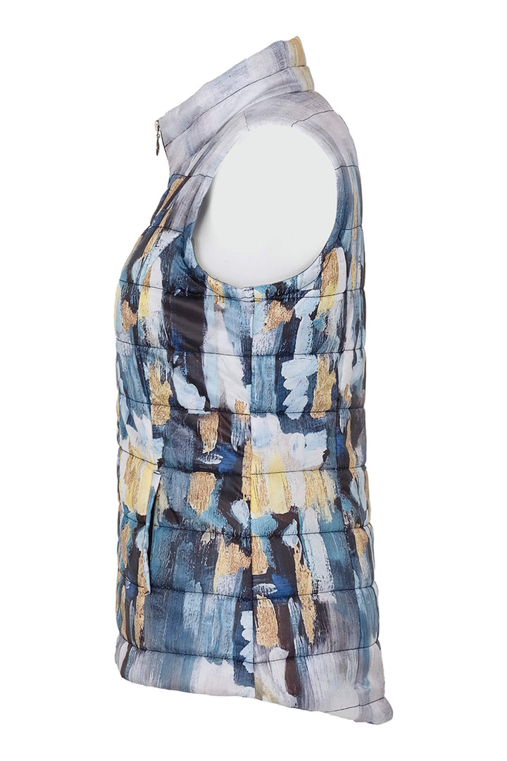 Dolcezza 73820 Blue Angel Movano Rivas Print Padded Gilet - Experience Boutique