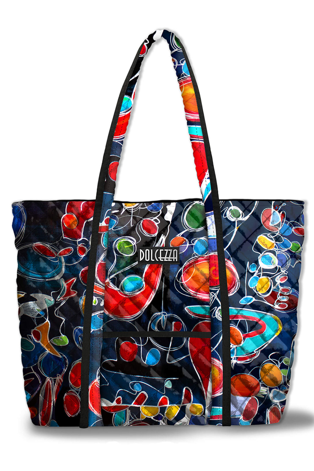 Dolcezza 73951 Black Natalie Gribinski Print Padded Tote Bag - Experience Boutique