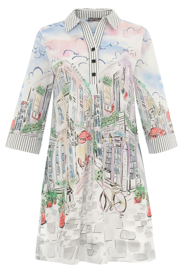 Dolcezza Shirt Dress Sunday Afternoon Print 25725 - Experience Boutique