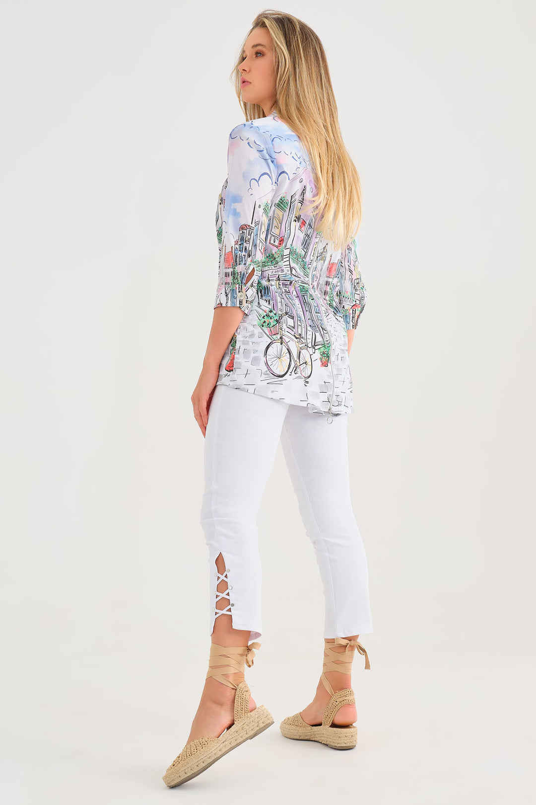 Dolcezza Shirt Sunday Afternoon Print 25724 - Experience Boutique