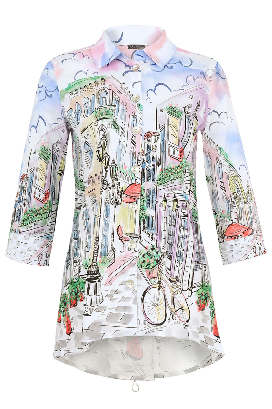 Dolcezza Shirt Sunday Afternoon Print 25724 - Experience Boutique