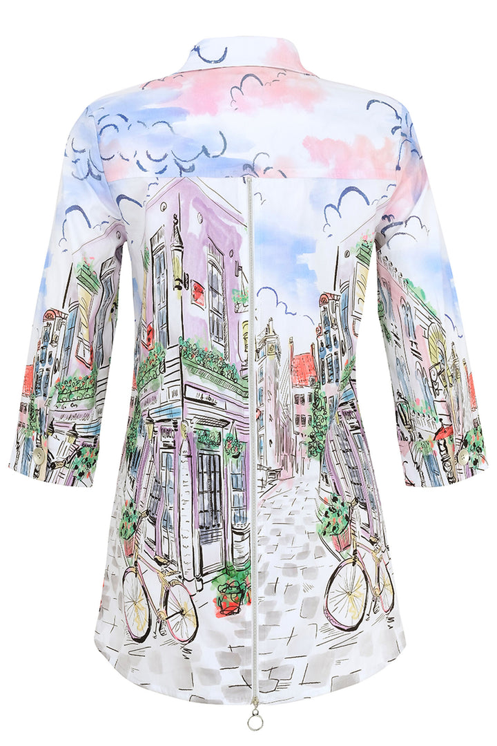 Dolcezza Shirt Sunday Afternoon Print 25724 - Experience Boutique