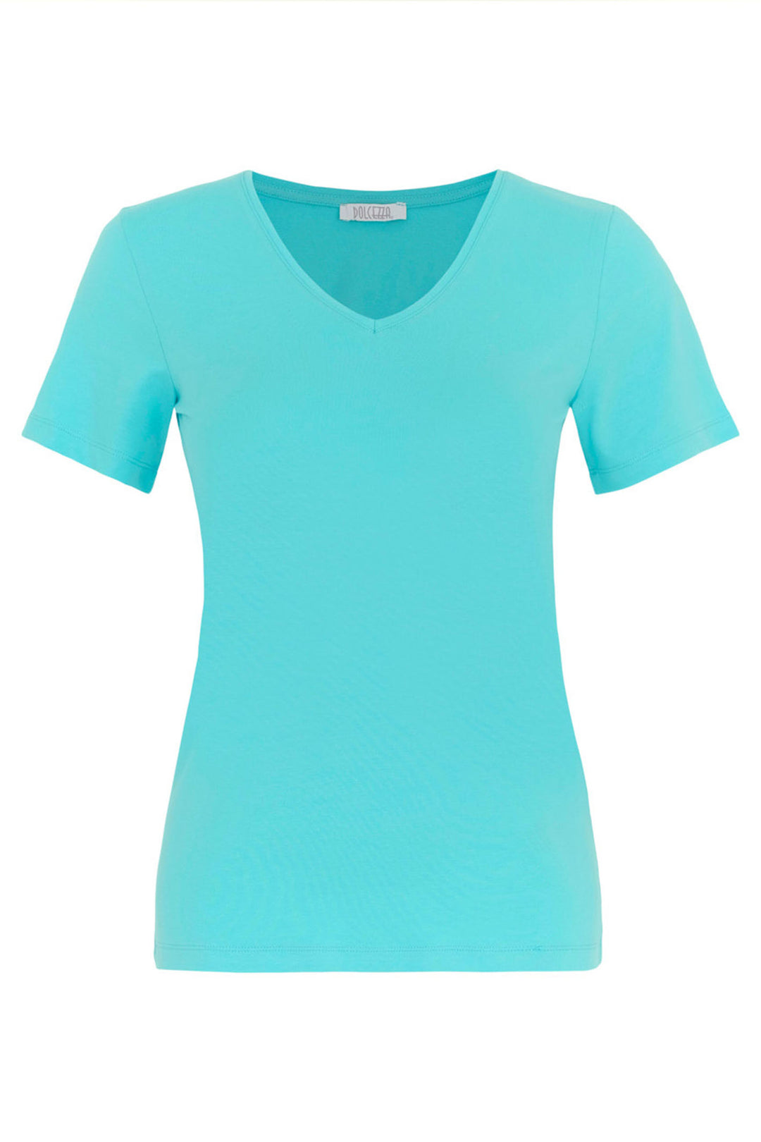 Dolcezza T-Shirt V-Neck Aqua Blue 25501 - Experience Boutique