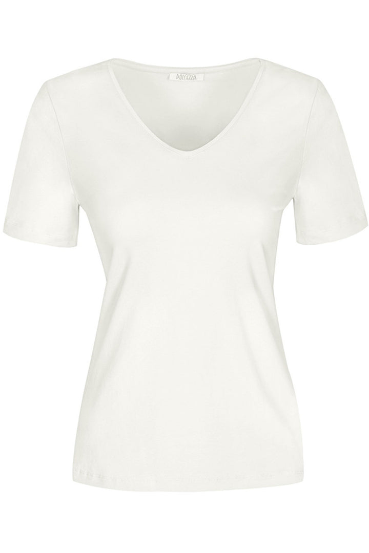 Dolcezza T-Shirt V-Neck White 25501 - Experience Boutique