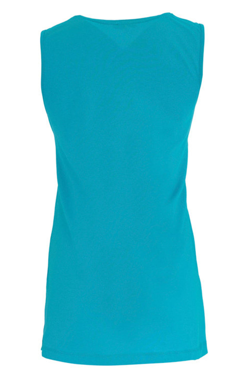 Dolcezza Vest Top Round Neck Aqua Blue 25505 - Experience Boutique