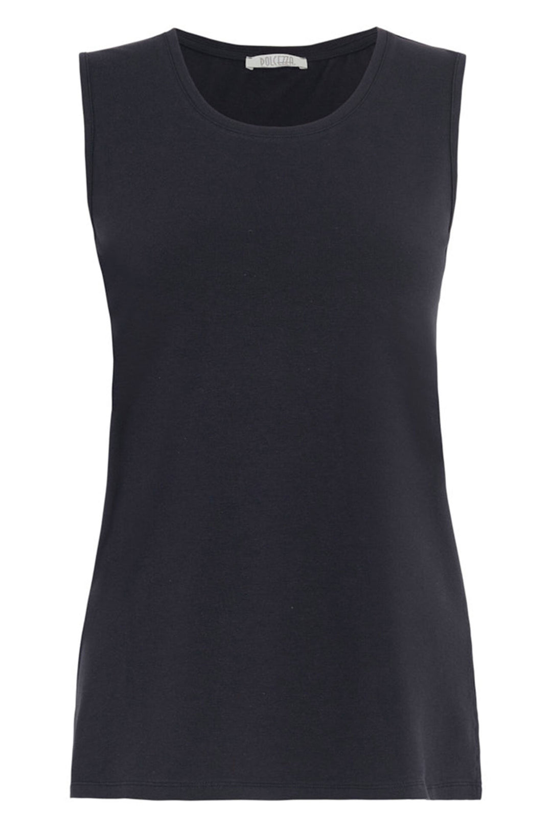 Dolcezza Vest Top Round Neck Navy 25505 - Experience Boutique