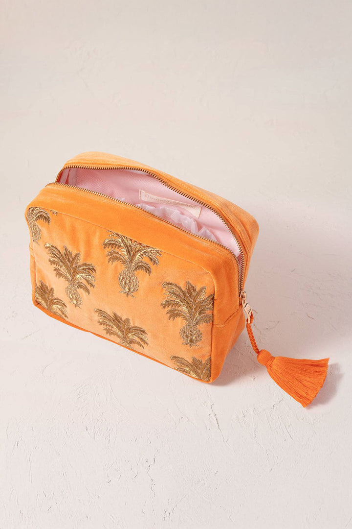 Elizabeth Scarlett Orange Pineapple Velvet Wash Bag - Experience Boutique