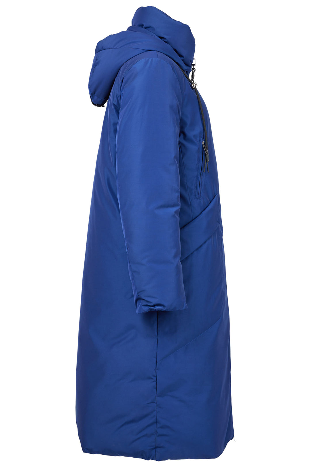 Frandsen 941 67 Cobalt Blue Padded Coat With Hood - Experience Boutique