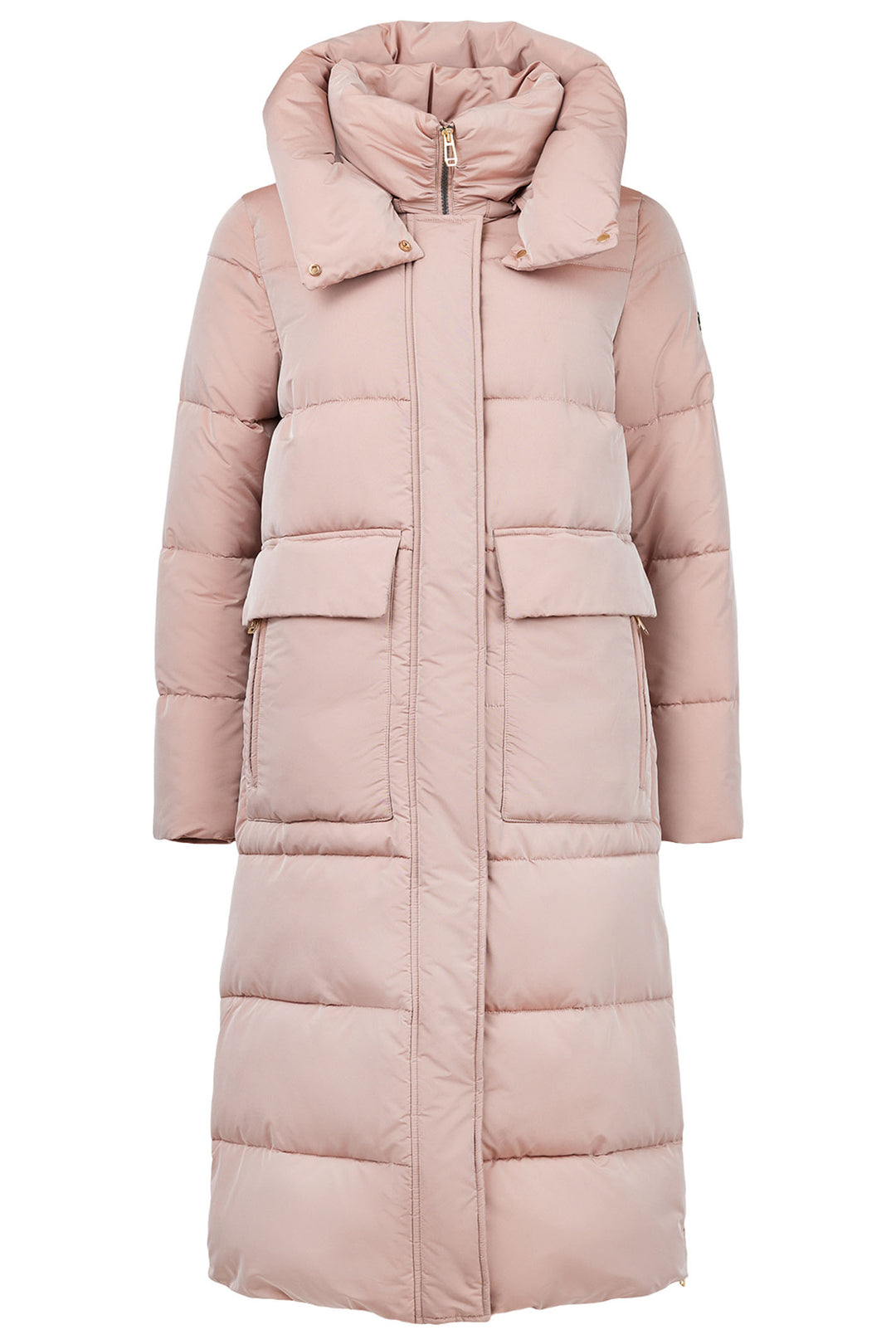 Frandsen 952 41 Dusky Pink Quilt Puffer Coat - Experience Boutique