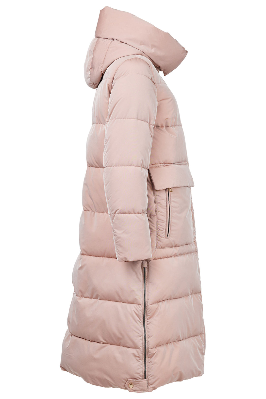 Frandsen 952 41 Dusky Pink Quilt Puffer Coat - Experience Boutique